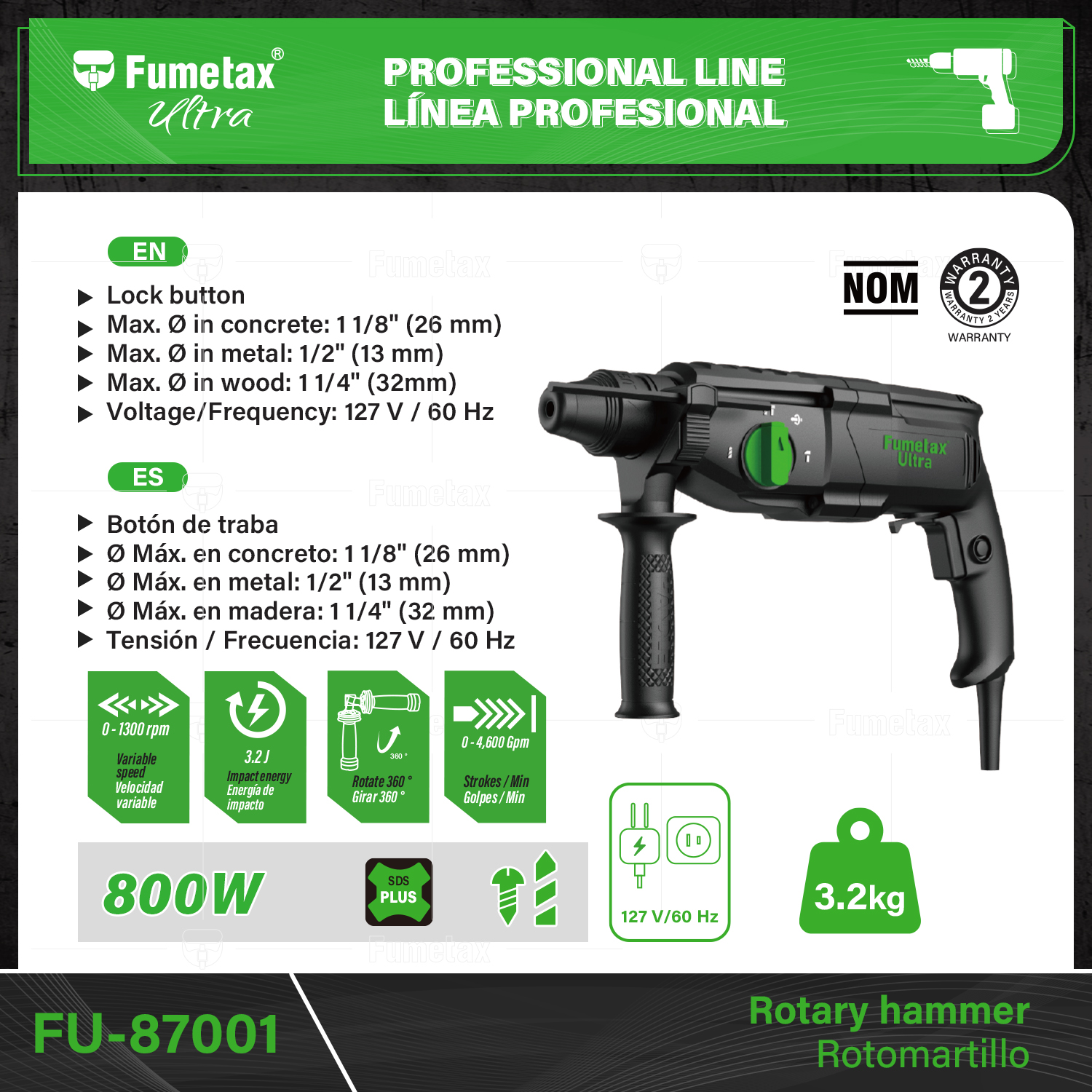 127V Rotary hammer