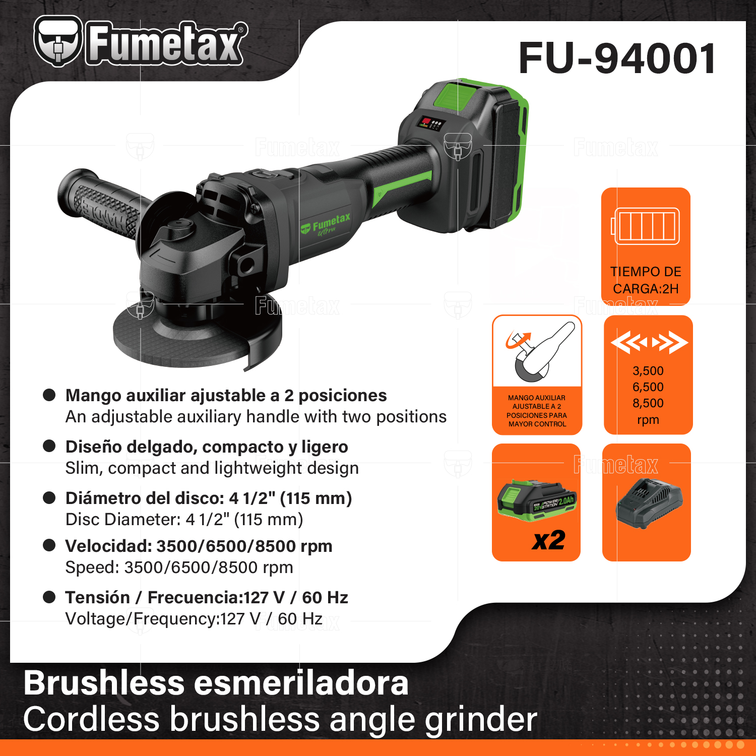 Cordless Brushless Angle Grinder